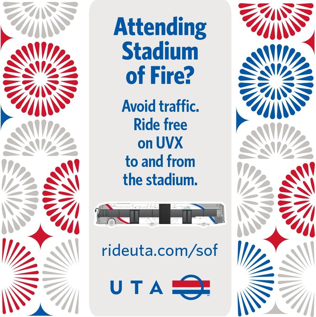 Ride UVX for Free to Stadium of Fire Save Time and Avoid Parking Struggles